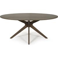 Serene Waltham Walnut Dining Table - 180cm Oval Fixed Top