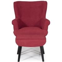 Serene Oban Red Fabric Chair