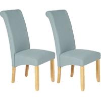 serene kingston archer plain fabric dining chair with oak legs pair