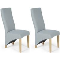 Serene Hammersmith Archer Plain Fabric Dining Chair with Oak Legs (Pair)