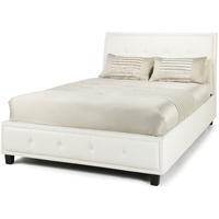 serene catania white faux leather ottoman bed