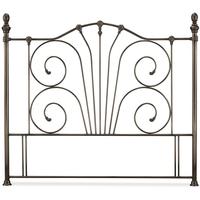 serene jessica antique nickel metal headboard