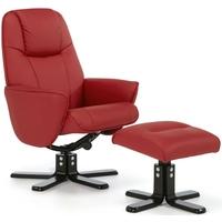 Serene Bergen Red Faux Leather Recliner Chair