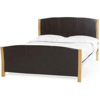 serene milano brown faux leather bed