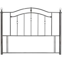 serene ashley black nickel metal headboard