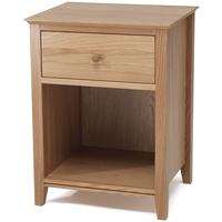 Serene Salisbury Solid Oak Bedside Cabinet - 1 Drawer