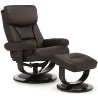 Serene Risor Brown Bonded Leather Recliner Chair