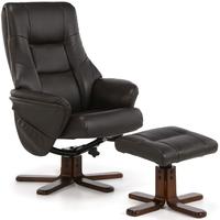 Serene Drammen Brown Faux Leather Recliner Chair