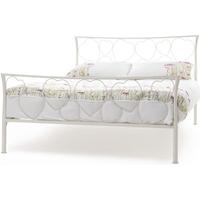 Serene Chloe Ivory Gloss Metal Bed