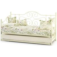 Serene Florence Ivory Metal Day Bed with Guest Bed