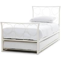 Serene Chloe Ivory Gloss Metal Guest Bed