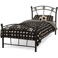 Serene Soccer Black Metal Bed - 3ft Single