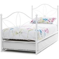 serene daisy white gloss metal guest bed