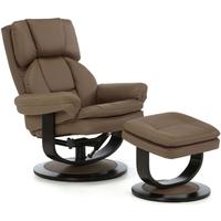 Serene Vardo Latte Bonded Leather Recliner Chair