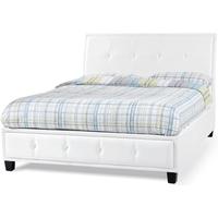 Serene Catania White Faux Leather Bed