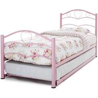 Serene Yasmin Pink Gloss Metal Guest Bed