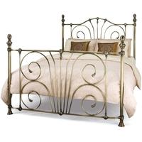 Serene Jessica Antique Brass Metal Bed