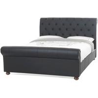 Serene Andria Black Faux Leather Bed