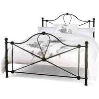 serene lyon black metal bed