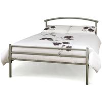 serene brennington silver metal bed