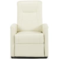 serene brevik cream faux leather recliner chair