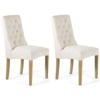 Serene Fulham Pearl Fabric Dining Chair (Pair)