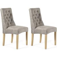 Serene Fulham Mink Fabric Dining Chair (Pair)