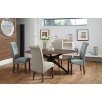 serene waltham walnut dining set 180cm oval fixed top with 2 kingston  ...