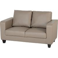 seconique tempo taupe faux leather two seater sofa