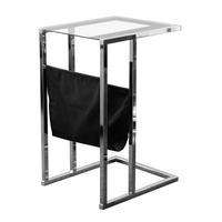 Seconique Sheldon Clear Glass with Black Border Laptop Table or Magazine Holder