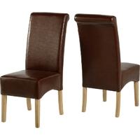 Seconique G10 Chair in Mid Brown PU (Pair)