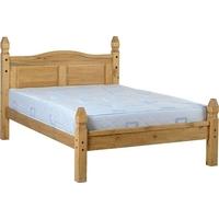 seconique mexican princess 4ft 6in double bed in distressed waxed pine