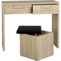seconique cambourne 2 drawer dressing table set in sonoma oak effect v ...
