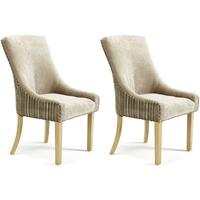 Serene Richmond Sand Mink Fabric Dining Chair (Pair)