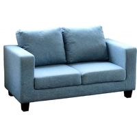 Seconique Tempo Blue Fabric Two Seater Sofa