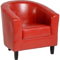 seconique tempo tub chair in rustic red faux leather