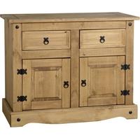 seconique corona mexican waxed pine sideboard 2 door 2 drawer