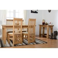 seconique tortilla waxed pine 4ft 9in dining set with 4 cream pad chai ...