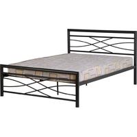 Seconique Kelly 4ft 6in Double Black Bed