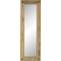 seconique corona mexican waxed pine wall mirror large