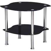 seconique colby black glass lamp table