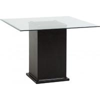 Seconique Galaxy Clear Glass 4 Seater Square Dining Table