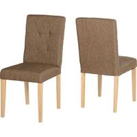 Seconique Aspen Brown Fabric Dining Chair (Pair)