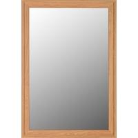 seconique regent teak effect veneer mirror