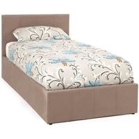 Serene Evelyn Latte Fabric Ottoman Bed - 3ft Single