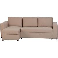 Seconique Dora Light Brown Fabric Corner Sofa Bed