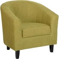 seconique tempo green fabric tub chair