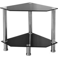 Seconique Alto Black Glass Occasional Stand