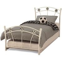 Serene Soccer White Gloss Metal Guest Bed