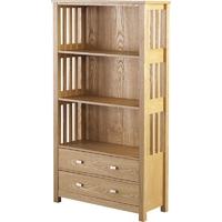 Seconique Ashmore 2 Drawer Bookcase High